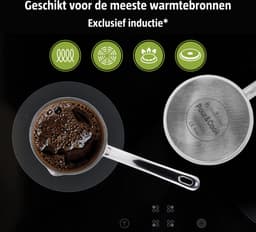 Rosmarino Pour&Cook Melkkannetje Opschuim - Koffiekan - Cezve - Melkkan - Melkopschuinkan - Barista Melkan - Turkse Koffiekan - Melkannetje RVS - 900ML — thumbnail 3