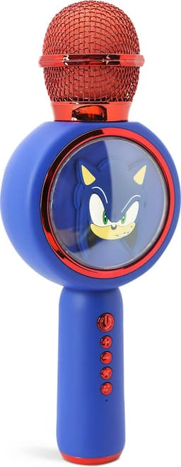 Sonic the Hedgehog - draadloze karaoke microfoon voor kinderen - oplichtend LED display - speaker - stemvervorming — thumbnail 3