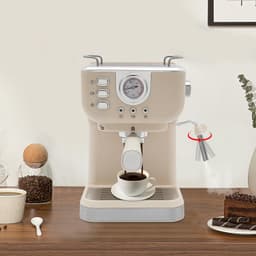 Halfautomatische espresso zeefdragermachine, 20 bar, zeefdrager, koffiezetapparaat met 1,5 liter waterreservoir voor espresso cappuccino latte macchiato 1050 W — thumbnail 4