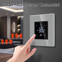 Smart thermostaat, verwarming, grijs, vloerverwarmingskamer met, constante temperatuurkamer voor elektrische verwarming en verwarmingstemperatuurregeling — thumbnail 4
