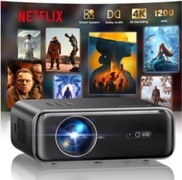 Beamer 4K Full HD 1080P WiFi Bluetooth - 1500 ANSI Lumen - LCD LED - Voor Thuisbioscoop — thumbnail 1