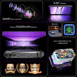 OUKITEL G7 Outdoor Smartphone Gemini AI -16GB RAM-128GB ROM-10600mAh batterij-64MP camera-Android16-4G — thumbnail 4