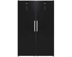 Gorenje R 619 DABK6 koelkast / 185 cm / invertercompressor / CrispZone met vochtigheidsregelaar / AdaptTech / convectiekoelsysteem / snelle koelfunctie / koelkast 398 l / EEK C / zwart [ Energieklasse D ]