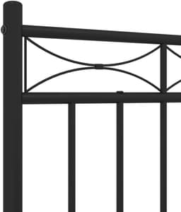 Bedframe met hoofdeinde, metaal, zwart, 120 x 200 cm, bedframe voor woonkamer, hotel, slaapkamer — thumbnail 2