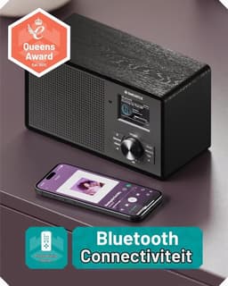 Internetradio Wifi | DAB Plus Radio Bluetooth | Compacte Internetradio Klein | Keukenradio DAB met Podcast | Digitale Radio FM met Afstandsbediening, EQ & Dimbaar Kleurenscherm — thumbnail 4