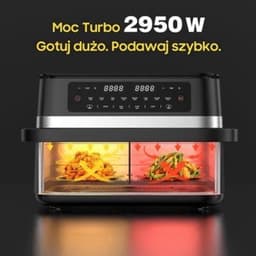 Airfryer – Heteluchtfriteuse – Digitale Friteuse – Gezond Koken – XXL 11L – 2950W Vermogen – Dual-Zone Met Verwijderbare Divider — thumbnail 5