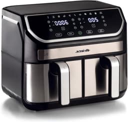 Dubbele heteluchtfriteuse - Airfryer XL - Bereiden met minder vet - 11 programma's - 9 liter - Bruin — thumbnail 1
