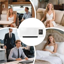 Kanaalloze Airconditioner - Wandmodel Koeler - Ruimte Klimaat - Slimme Automatische Aanpassing - 2000w Vermogen - Wit — thumbnail 4