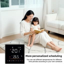 Slimme Thermostaat - WIFI Verwarming - Comfort Regelen - App Bediening - 60mm Gat - Wit — thumbnail 4
