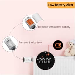 Slimme Radiatorthermostaat - Verwarming Bediening - Energie Besparen - App Afstandsbediening - M30x1.5mm - Wit — thumbnail 3