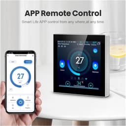 Slimme Thermostaat - Wifi Regelaar - Comfort Verwarmen - Weerstation Functie - 16A Belasting - Wit — thumbnail 5