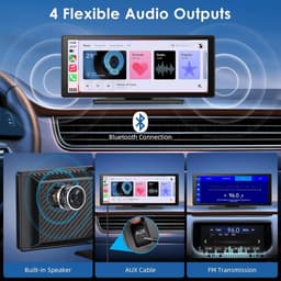 Dashcam voor auto - Zwart - 9,26 Inch - Draadloos Touchscreen met 4K Dashcam en 1080P Achteruitrijcamera - Met GPS en Spraakbesturing — thumbnail 3