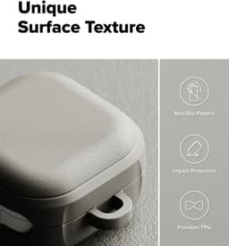 Ringke Hoesje Geschikt voor Samsung Galaxy Buds 4 / 4 Pro - Onyx Magnetic Cover - TPU Case Grijs — thumbnail 5