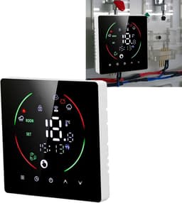 Slimme Thermostaat - WiFi Thermostaat - Energie Besparen - Touchscreen Bediening - 16A - Wit — thumbnail 4