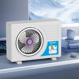 Draagbare Ventilator - Stille Tafelventilator - Persoonlijke Koeling - Oplaadbaar Ontwerp - 24.3cm Breed - Wit — thumbnail 5