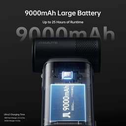 Ultra2 Draagbare Handventilator 9000 mAh – 5-in-1 Oplaadbare Ventilator & 18W Powerbank – 100 Snelheden – Tot 25 Uur Accuduur – Met Zaklamp – Grijs — thumbnail 2