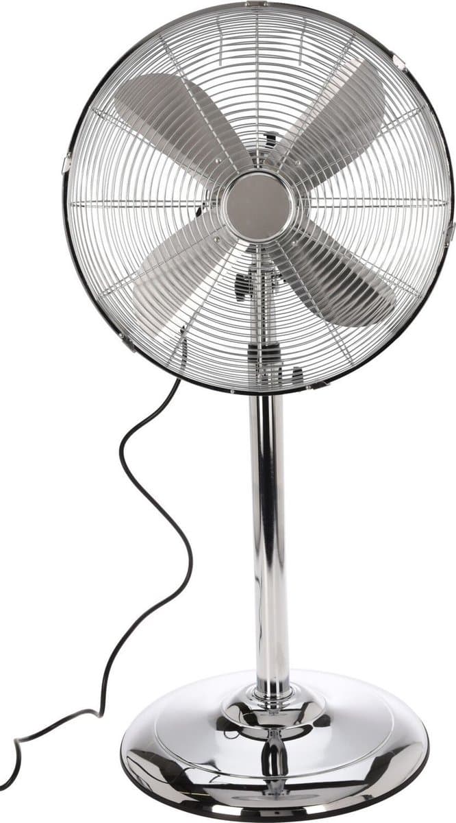 Cromo Staande Ventilator – Verstelbaar – 60 W – 40 x 40 x 130 cm – Chroom — afbeelding 1