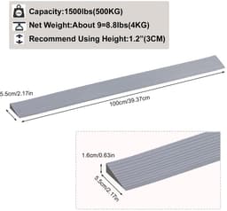Oprijplaat, 5,5 x 1,6 cm stoeprand oprit grijs — thumbnail 4