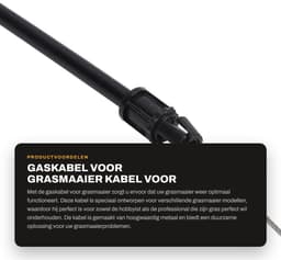 Dailygoods- Gaskabel Universeel - Kabelassemblage - Geschikt voor Grasmaaiers 71221/71227 - Metaal - OEM 99-6837/99-5826 - 1 Stuk - Grasmaaierkabel — thumbnail 1