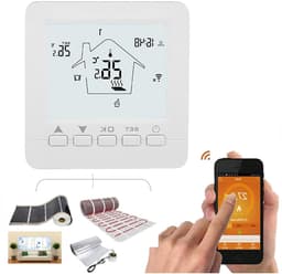 Digitale Thermostaathygrometer - Slimme Kamertemperatuurregelaar - Verwarming Regelen - Wifi Connectiviteit - AC 100-240VAC - Wit — thumbnail 1