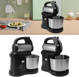 Elektrische Keukenmixer - Keukenklopper Mixer - Bakken en Koken - 500W Motor 5 Snelheden - 2.5 Liter Kom - Wit — thumbnail 1