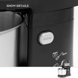 Elektrische Keukenmixer - Keukenklopper Mixer - Bakken en Koken - 500W Motor 5 Snelheden - 2.5 Liter Kom - Wit — thumbnail 2