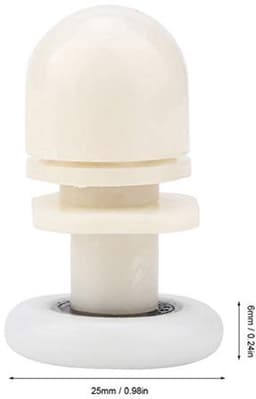8-delige Kunststof Schuifdeurwiel, Schuifdeurrollen vervanging voor Badkamer Glazen Deur met Eenvoudige Installatie (25mm) — thumbnail 2