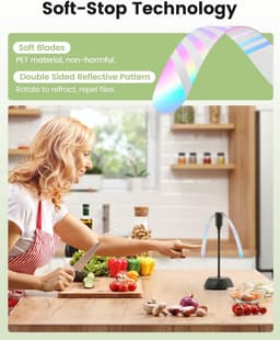 Tafel Ventilator - Vliegen Wering - Buiten Eten - Flexibele Zwanenhals - 4 Stuks - Zwart — thumbnail 4