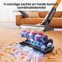 Laresar V7 - Steelstofzuiger Draadloos - Steelstofzuiger Zonder Zak Op Accu - 550W - 50000PA - 2 in 1 - Ook Als Kruimeldief — thumbnail 2