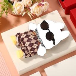 Poppenoutfitset, modieuze zonnebril, zilveren ketting en schattige gele schoenen, kledingaccessoires voor poppendecoratie en -display — thumbnail 4