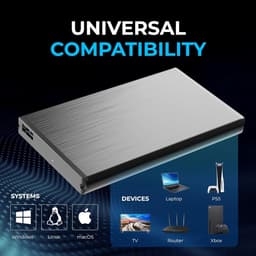 Ultra Slim USB 3.0 2,5 tommer 6,35 cm SATA eksternt aluminium-harddiskkabinet i aluminium [Sort] (EC-UK30) — thumbnail 4
