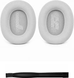 Set Oorkussens voor JBL Koptelefoon - Live 650BTNC Oorkussen - E65BT - Kunstleer met Traagschuim - Grijs — thumbnail 3