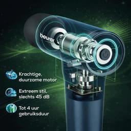 SnelShoppen - Professioneel Massagepistool voor Ontspanning & Regeneratie, Triggerpoint Massage, Krachtig met 5 Opzetstukken, 5 Intensiteitsniveaus, S — thumbnail 2