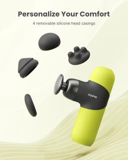 SnelShoppen - Mini Thermisch Massagepistool met Warmtefunctie, Draagbaar Percussiemassageapparaat, Reisformaat met Draagtas en Gekleurde Siliconen Hoe — thumbnail 4