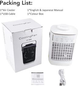 Velmio 4-in-1 Mobiele Airco Zonder Afvoerslang – Koude Luchtblazer - Ventilator - Airconditioning – 700 ml Watertank - Aircooler Met 3 Standen - Sfeerlicht — thumbnail 3