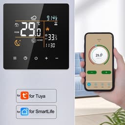 Slimme Thermostaat - Digitale Regelaar - Verwarming Instellen - WiFi Afstandsbediening - 86x86x41 mm - Wit — thumbnail 3