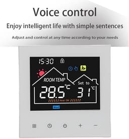 Slimme Thermostaat - Programmeerbare Thermostaat - Energie Besparen - Touchscreen Bediening - 86 x 86 mm - Wit — thumbnail 5