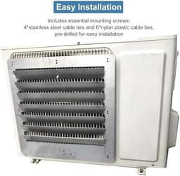 Airco Buitenunit Deflector - Warmteafvoer Schild - Optimaliseer Airco Prestaties - 45 Graden Luchtstroom - 2 mm Rand - Grijs — thumbnail 4