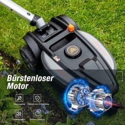Accu Grasmaaier - Stedelijke Tuin - Gazon Onderhoud - Draaibaar Scharnier - 23 cm Snijdbreedte - Zilver Zwart — thumbnail 2