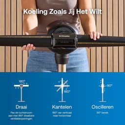 Torenventilator bladloos stil - vloerventilator met appbediening - oscillerend - 5 snelheden - timer 1-10 uur — thumbnail 4