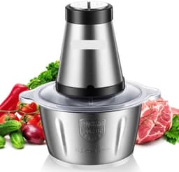 Elektrische Vleesmolen - 500W - Foodprocessor - Hakmolen - 2L RVS Keukenmachine - 2 Snelheden - voor Vlees - Noten en Groenten - Eenvoudig Schoon te Maken - Standaard Extra Mes — thumbnail 5