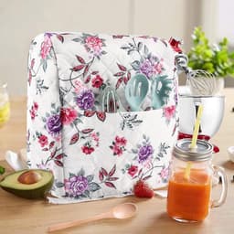 Mixerhoes Keuken - Apparaathoes - Apparaten Beschermen - Met Opbergvakken - Voor 5-8 Liter - Bloemenprint — thumbnail 3