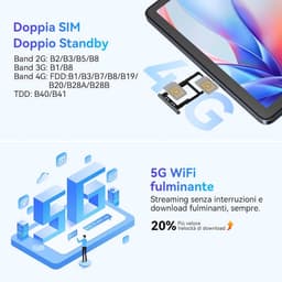 SnelShoppen - 11 Inch Android 15 Tablet - TABWEE W90 - 24GB RAM, 256GB ROM, 4G LTE + 5G WiFi, Octa Core T615, 8000mAh Batterij, AI Camera, GPS — thumbnail 4