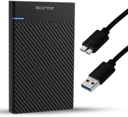 SnelShoppen - 1TB externe harde schijf USB 3.0 voor gaming, snelle gegevensoverdracht, ideaal voor console en pc, compact design, zwart, perfect voor — thumbnail 2