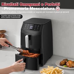 SnelShoppen - TopStrong Heteluchtfriteuse, 2 kamers, verticaal, 11 liter, dubbele stapel, ruimtebesparend ontwerp, 6 functies en 8 recepten, vaatwasse — thumbnail 5