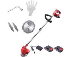 Elektrische Grastrimmer - Onkruidsteker Grasmaaier - Tuin Onderhouden - Lichtgewicht Draadloos - 30 cm Snijbreedte - Zwart