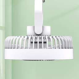 Campingventilator met verlichting, oplaadbare USB-bureauventilator, draagbare kleine ventilator voor in de tent — thumbnail 5