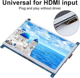 SnelShoppen - 7 Inch HDMI Monitor Display 1024 X 600 HD TFT Scherm voor Raspberry Pi 4B/3B - Compact en Energiezuinig — thumbnail 4