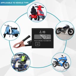 Digitale tachometer - inductief - groot LCD-display - betrouwbaar voor kettingzaag en grasmaaier - SnelShoppen — thumbnail 2