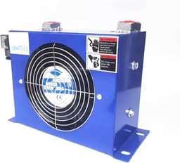 Oliekoeler Warmtewisselaar - Hydraulisch Koelsysteem - Temperatuur Stabiliseren - Efficiënte Warmteafvoer - 40 L/min Debiet - Blauw — thumbnail 3